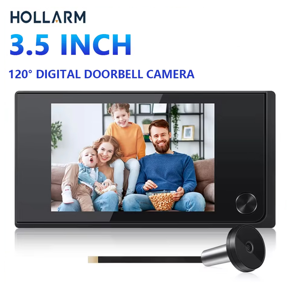 Smart Home Video - Hollarm 3.5 بوصة كاميرا جرس الباب