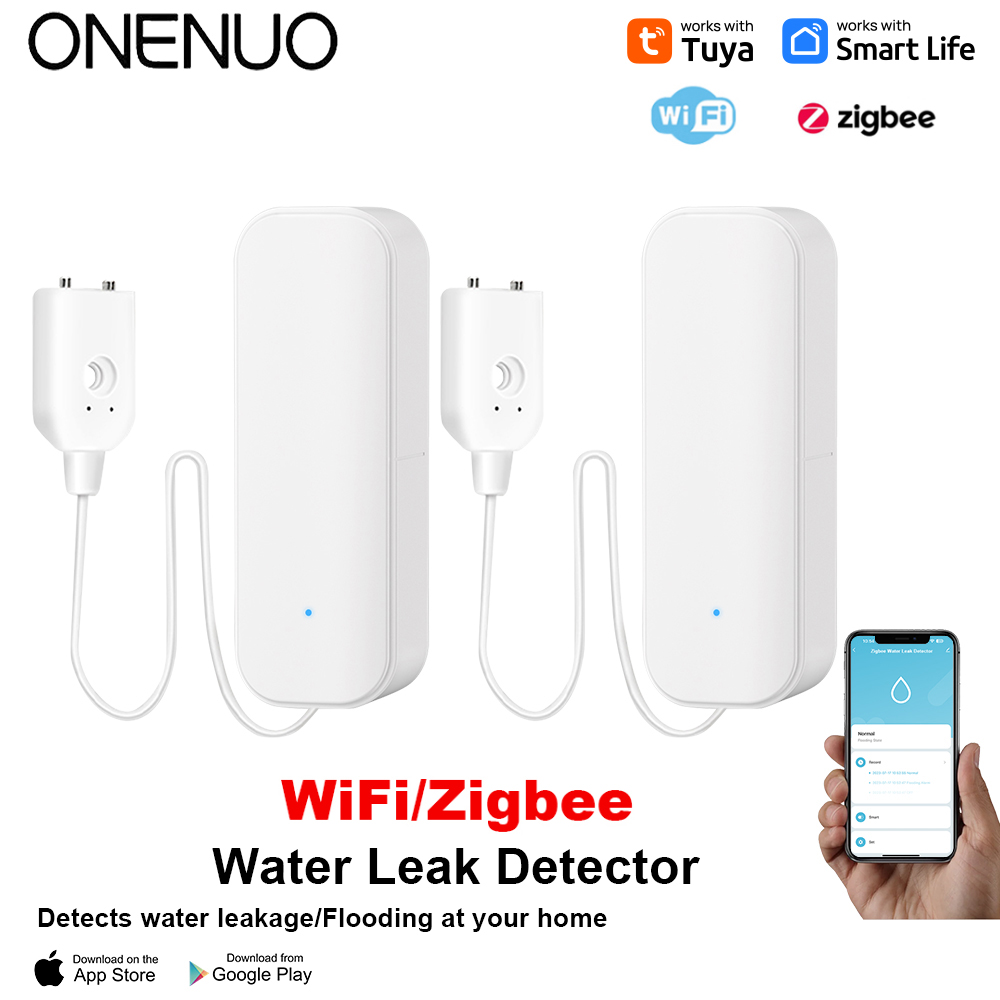 Smart Home Security System - واي فاي أو زيجبي استشعار تسرب