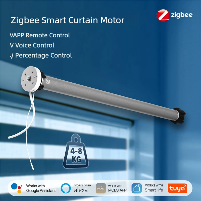 Smart Home Youtube - محرك ستائر ذكي Zigbee بـ 25