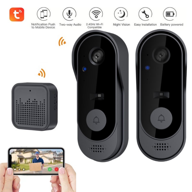 Smart Home Video Doorbell Enhanced Security With Smart Doorbell - Tuya WIFI كاميرا الجرس HD فيديو