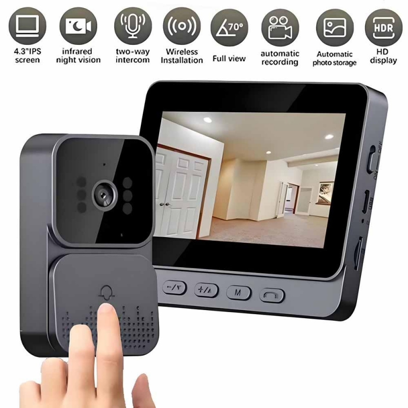Smart Home Video Doorbell Enhanced Security With Smart Doorbell - جرس باب ذكي لاسلكي بتقنية واي