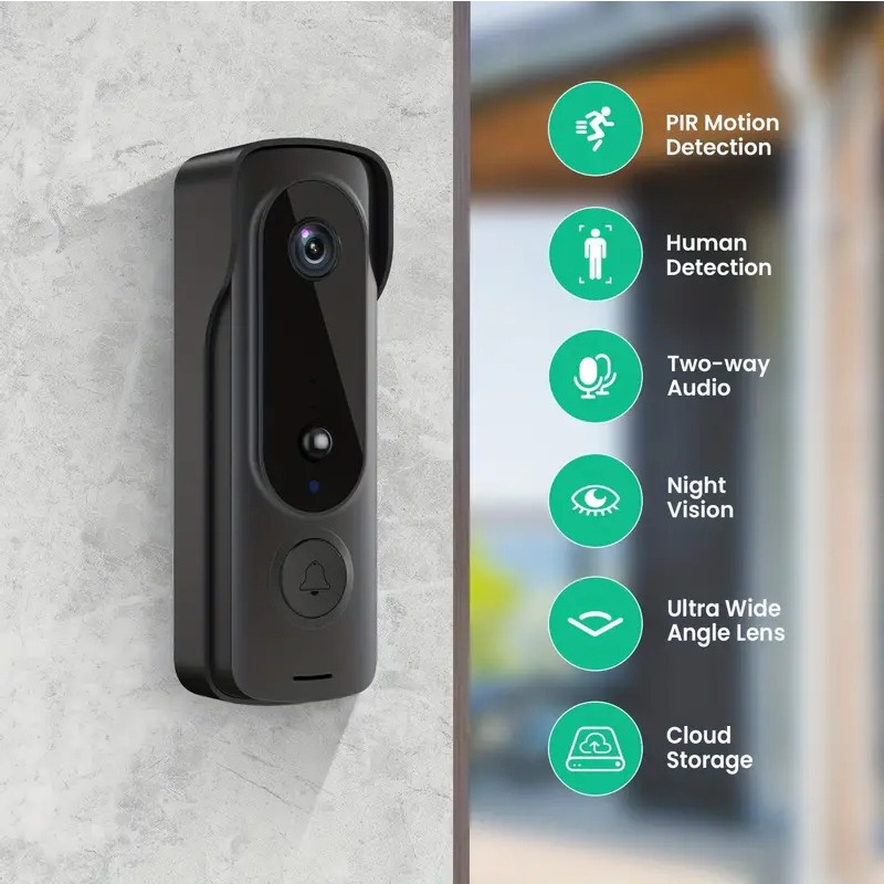 Smart Home Video Doorbell Enhanced Security With Smart Doorbell - في الهواء الطلق جرس الباب اللاسلكي