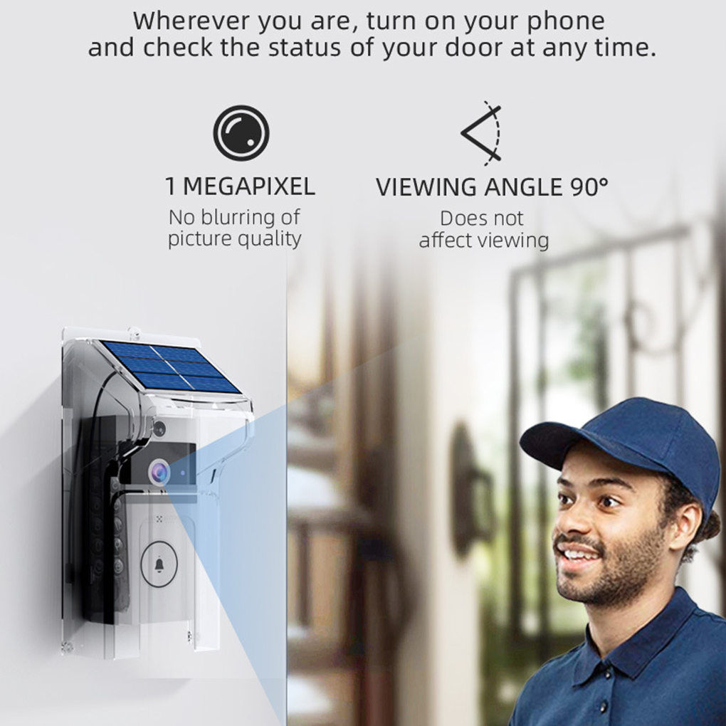 Smart Home Video - كاميرا جرس الباب Wifivisual شحن لاسلكي