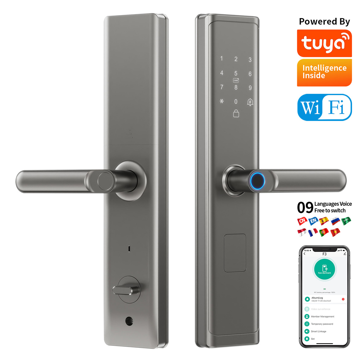 Smart Door Lock - قفل ذكي رقمي ببصمة الإصبع وكلمة