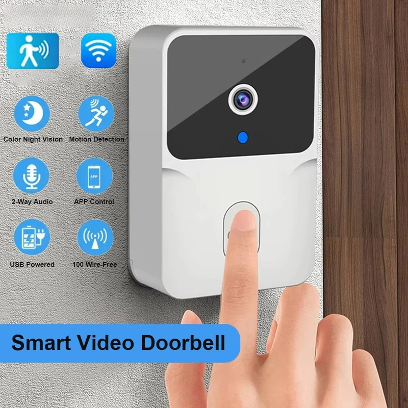 Smart Home Video Doorbell Enhanced Security With Smart Doorbell - جرس باب ذكي لاسلكي مع كاميرا