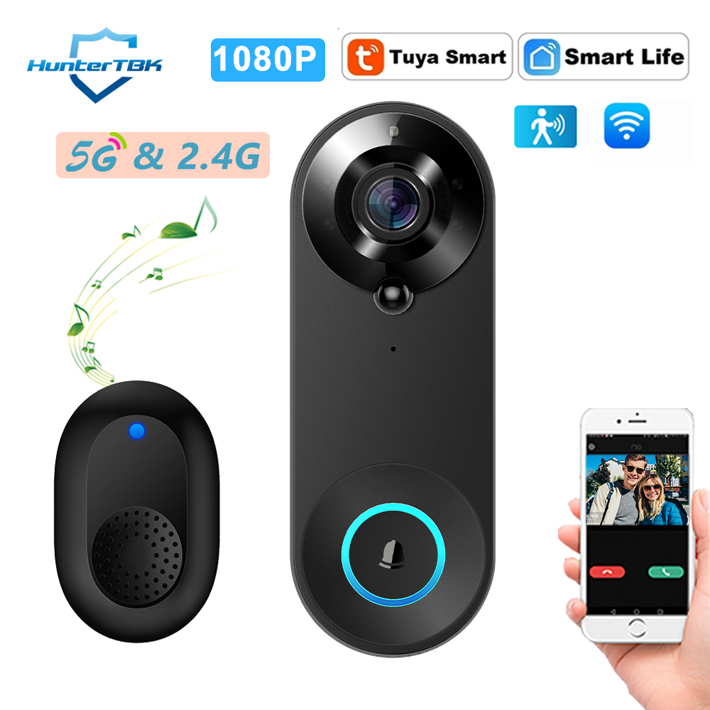 Smart Home Video Doorbell Enhanced Security With Smart Doorbell - جرس باب ذكي بكاميرا لاسلكية 1080P