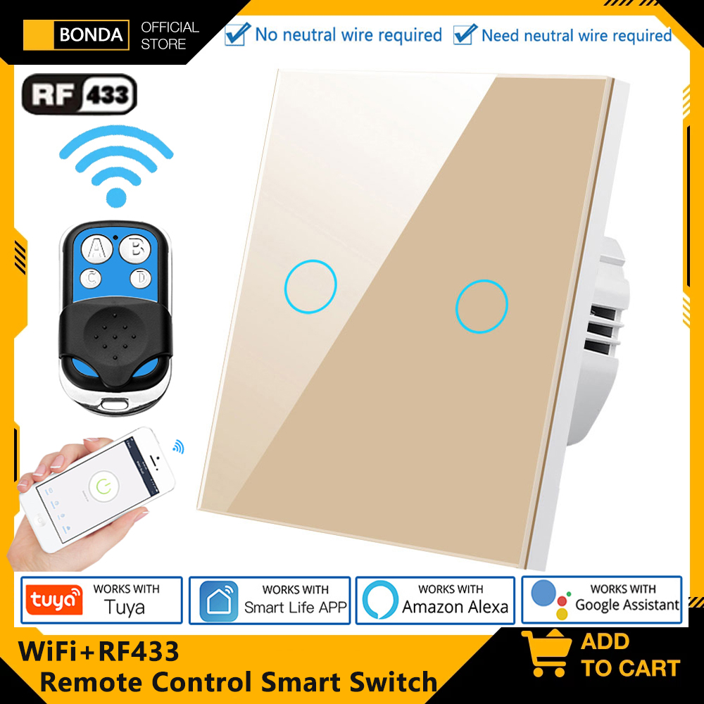 Smart Home Google - Tuya EU WiFi + RF433 مفتاح