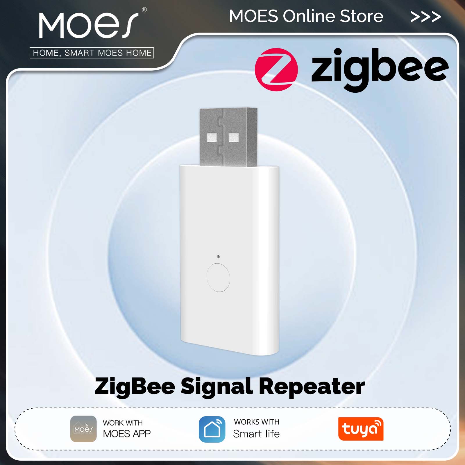 Smart Home Moes - MOES Tuya ZigBee3.0 مكرر إشارة مكبر