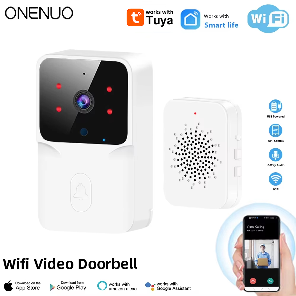 Smart Home Video Doorbell Enhanced Security With Smart Doorbell - Tuya WiFi جرس باب يتضمن شاشة
