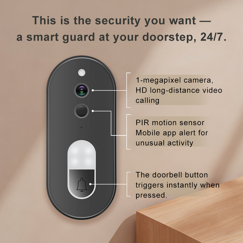 جرس باب ذكي لاسلكي واي فاي بدق - مراجعة Smart Home Video Doorbell Enhanced Security With Smart Doorbell وسعره