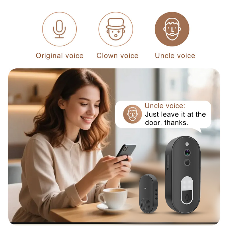 جرس باب ذكي لاسلكي واي فاي بدق - مراجعة Smart Home Video Doorbell Enhanced Security With Smart Doorbell وسعره