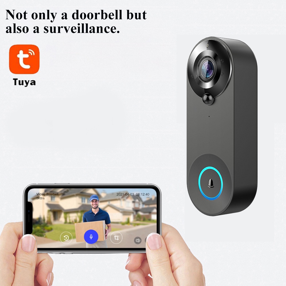 Tuya 1080P اللاسلكية جرس باب و - مراجعة Smart Home Video Doorbell Enhanced Security With Smart Doorbell وسعره