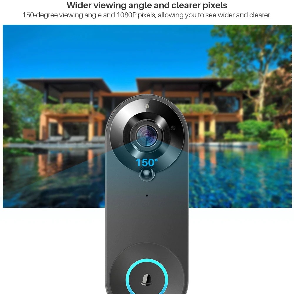 Tuya 1080P اللاسلكية جرس باب و - مراجعة Smart Home Video Doorbell Enhanced Security With Smart Doorbell وسعره