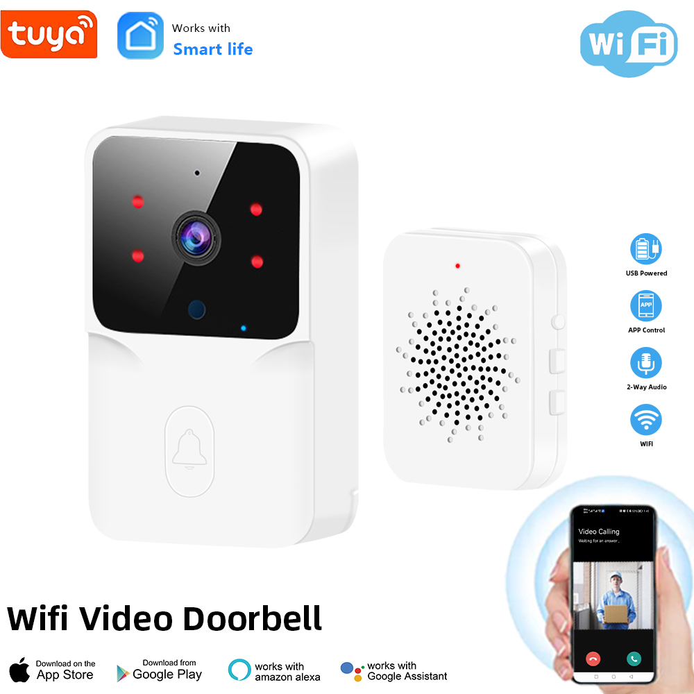 Tuya WiFi جرس باب يتضمن شاشة ع - مراجعة Smart Home Video Doorbell Enhanced Security With Smart Doorbell وسعره