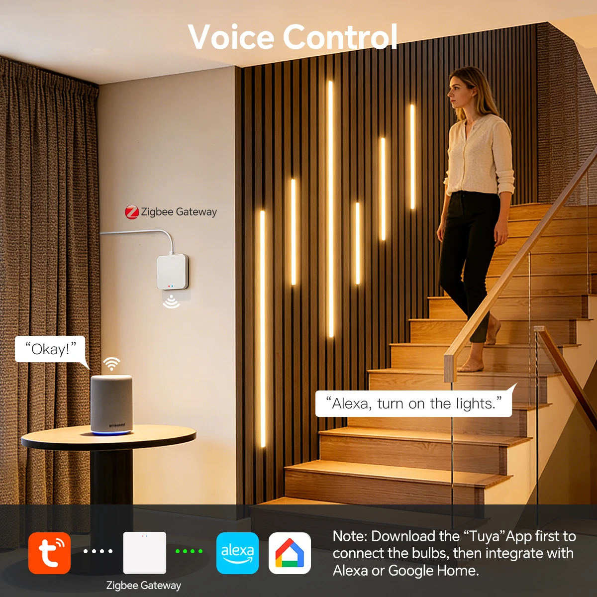 شريط إضاءة LED ذكي بتقنية Zigb - مراجعة Smart Home Youtube وسعره