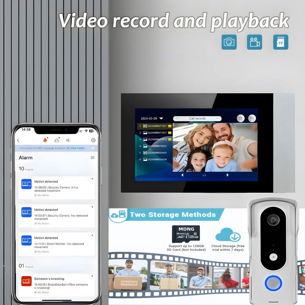 2 سلك المنزل الذكي تويا واي فا - مراجعة Smart Home Video Doorbell Enhanced Security With Smart Doorbell وسعره