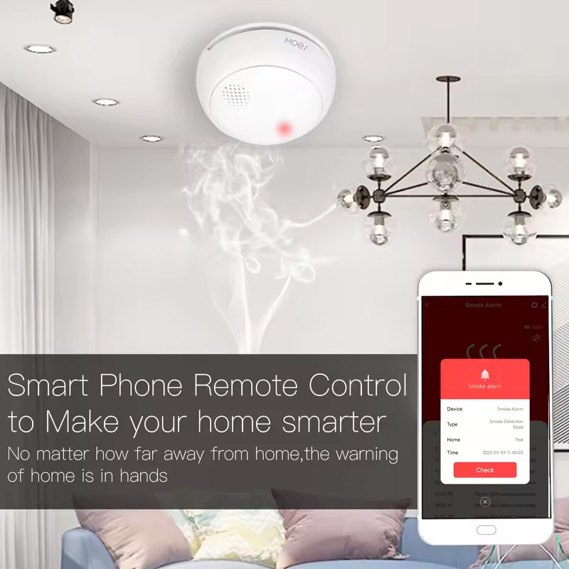 كاشف دخان ذكي لاسلكي من MOES ي - مراجعة Smart Home Moes وسعره