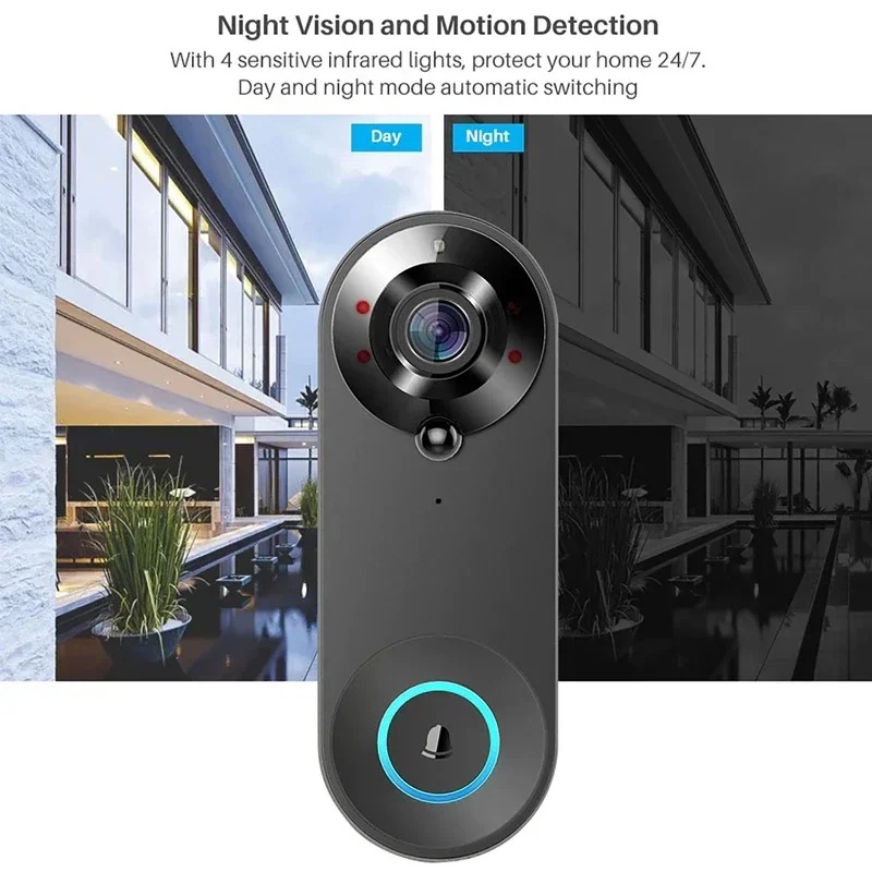 HD 1080P الذكية اللاسلكية الجر - مراجعة Smart Home Video Doorbell Enhanced Security With Smart Doorbell وسعره