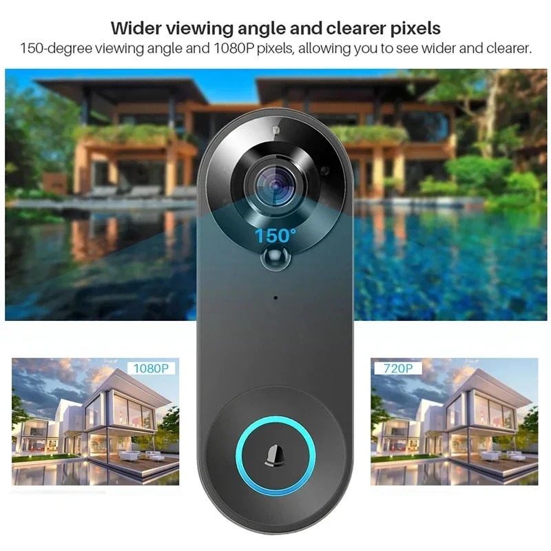 HD 1080P الذكية اللاسلكية الجر - مراجعة Smart Home Video Doorbell Enhanced Security With Smart Doorbell وسعره