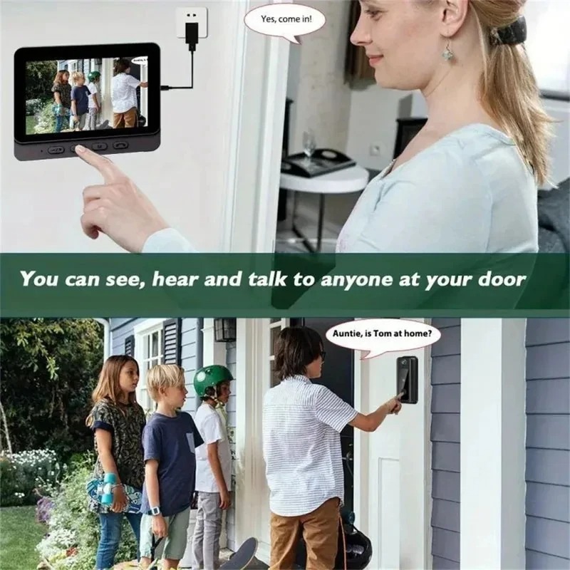 جرس باب ذكي لاسلكي بتقنية واي  - مراجعة Smart Home Video Doorbell Enhanced Security With Smart Doorbell وسعره