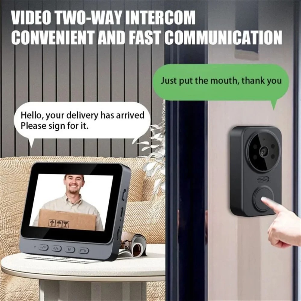 جرس باب ذكي لاسلكي بتقنية واي  - مراجعة Smart Home Video Doorbell Enhanced Security With Smart Doorbell وسعره