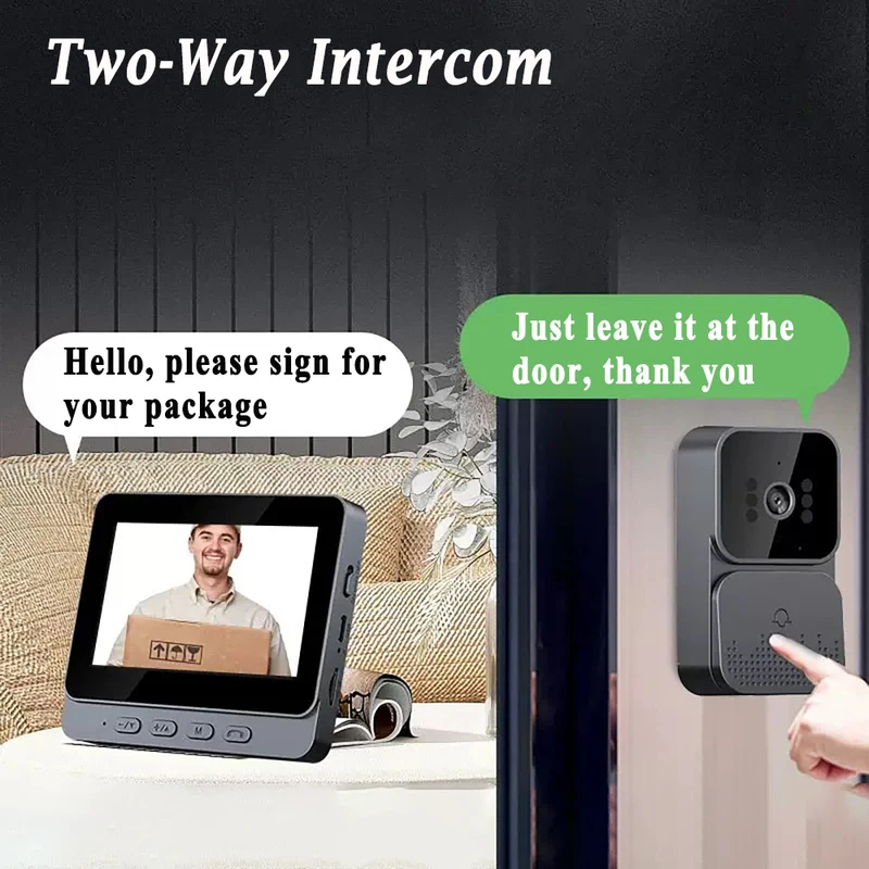 جرس باب ذكي لاسلكي بتقنية واي  - مراجعة Smart Home Video Doorbell Enhanced Security With Smart Doorbell وسعره