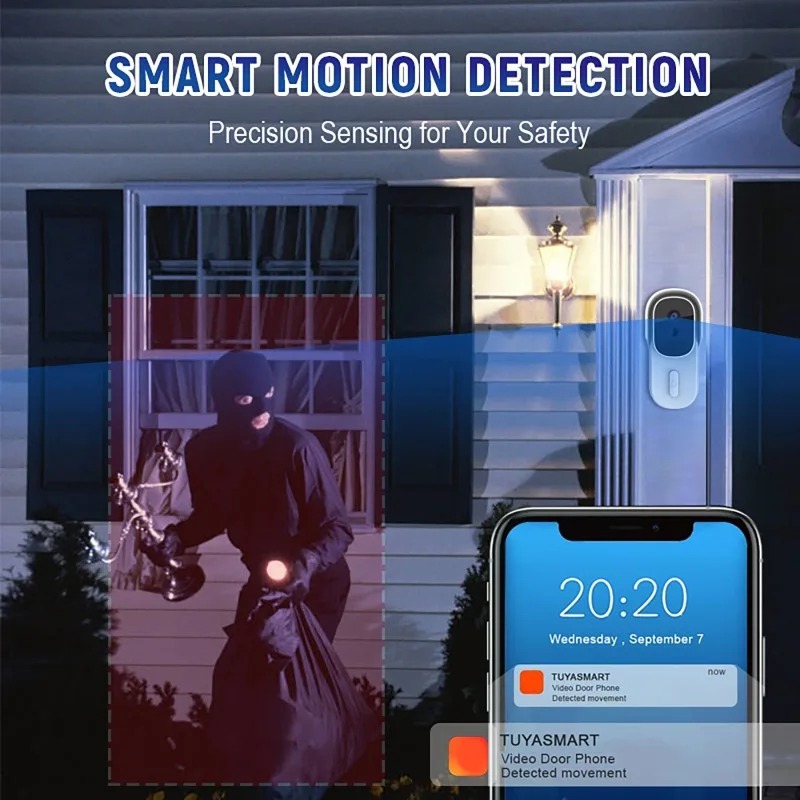 جرس باب ذكي من تويا مع فيديو و - مراجعة Smart Home Video وسعره