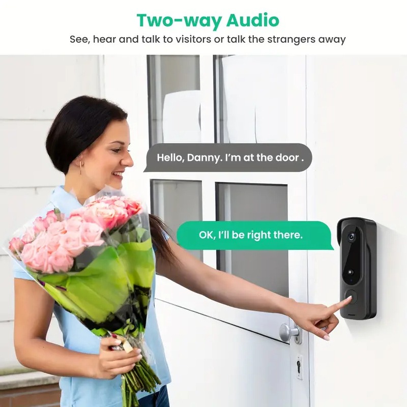 في الهواء الطلق جرس الباب اللا - مراجعة Smart Home Video Doorbell Enhanced Security With Smart Doorbell وسعره