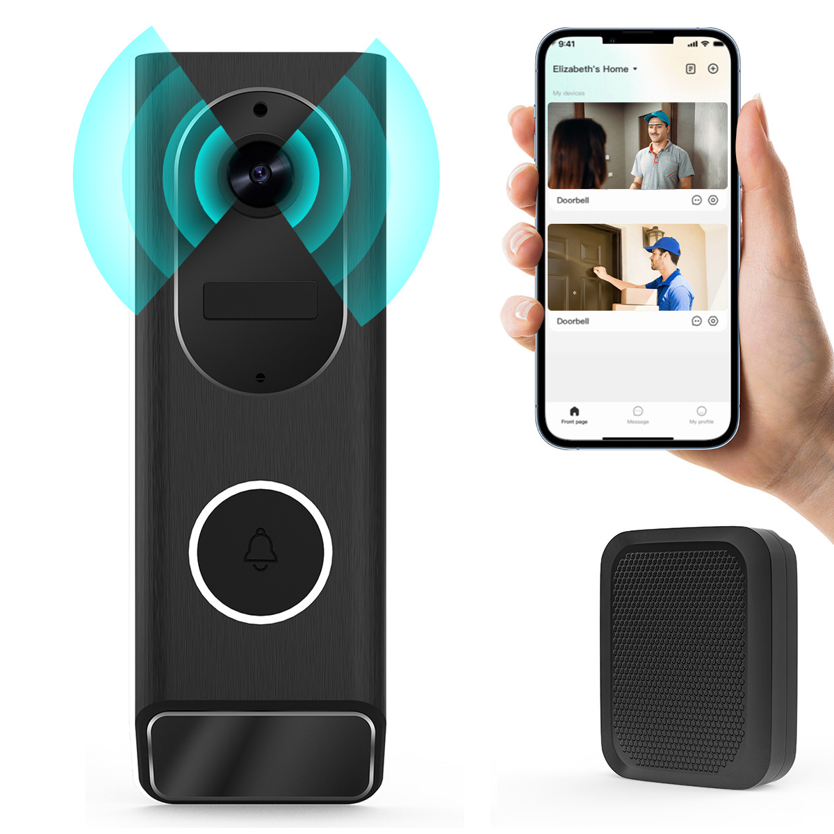 جرس باب فيديو لاسلكي S7 ، أمان - مراجعة Smart Home Video Doorbell Enhanced Security With Smart Doorbell وسعره