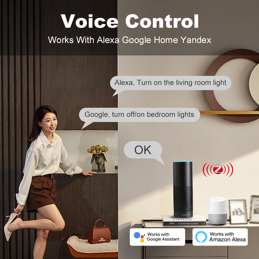 مفتاح ضغط ذكي ZigBee بـ 1 أو 2 - مراجعة Smart Home Google وسعره