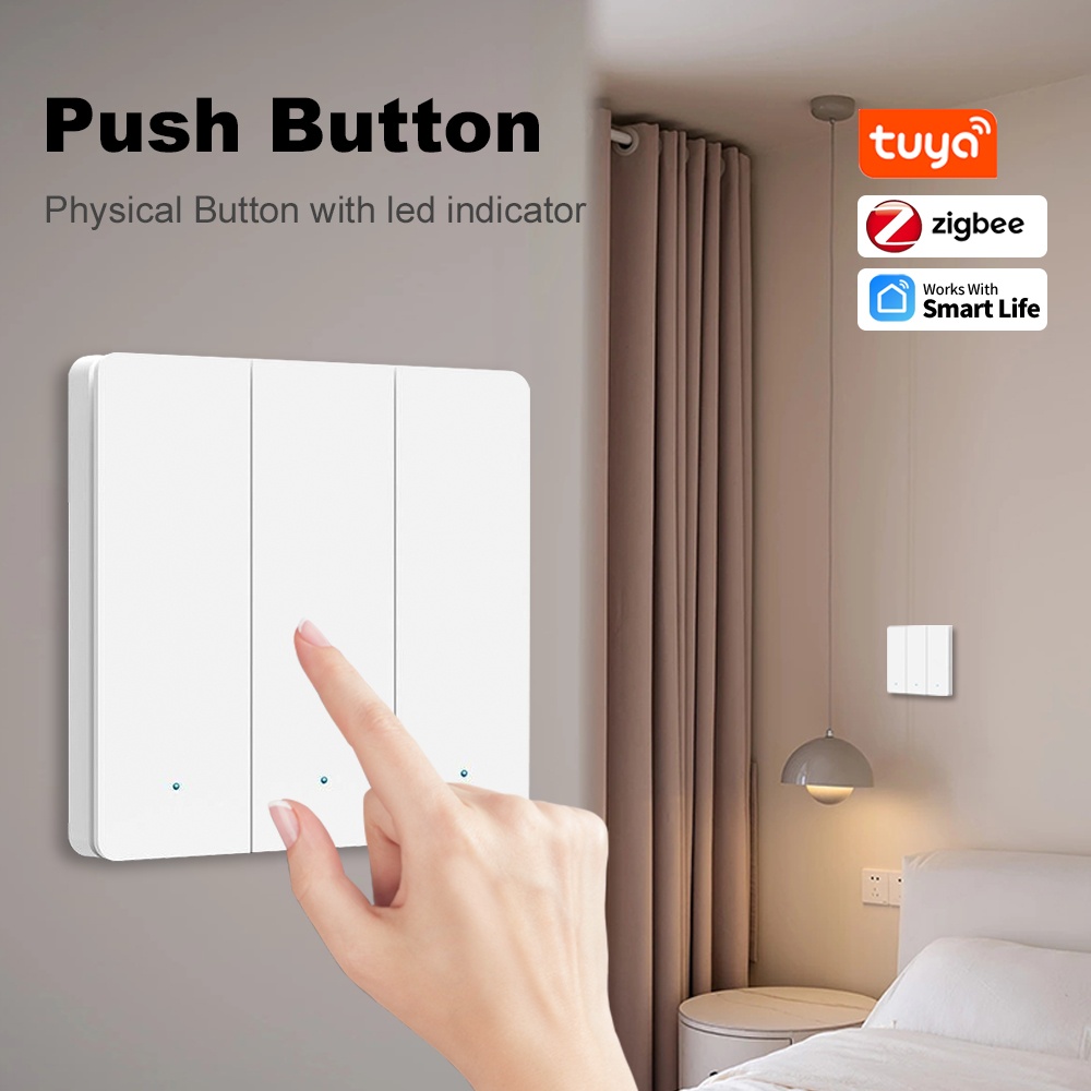 مفتاح ضغط ذكي ZigBee بـ 1 أو 2 - مراجعة Smart Home Google وسعره