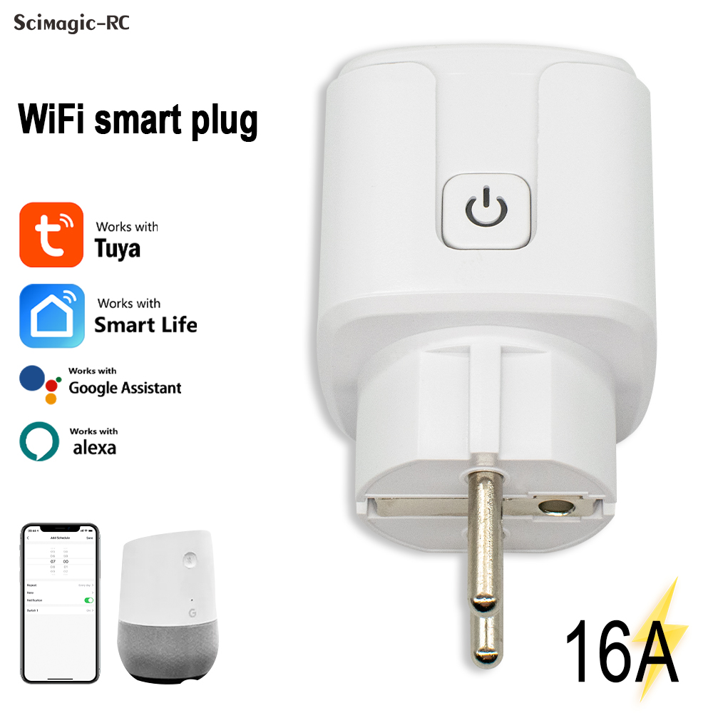 Tuya Smart Plug WiFi مقبس 16A  - مراجعة Smart Home Google وسعره