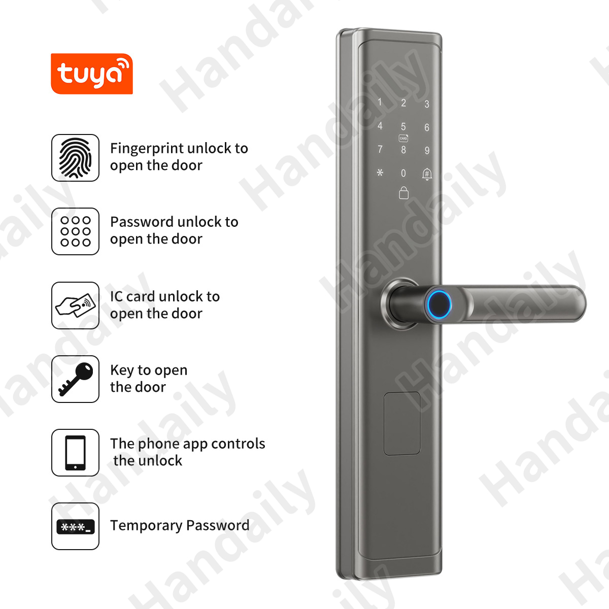 قفل ذكي رقمي ببصمة الإصبع وكلم - مراجعة Smart Door Lock وسعره