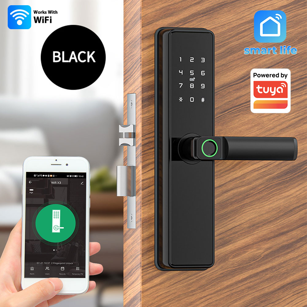 Tuya واي فاي قفل إلكتروني رقمي - مراجعة Smart Door Lock وسعره