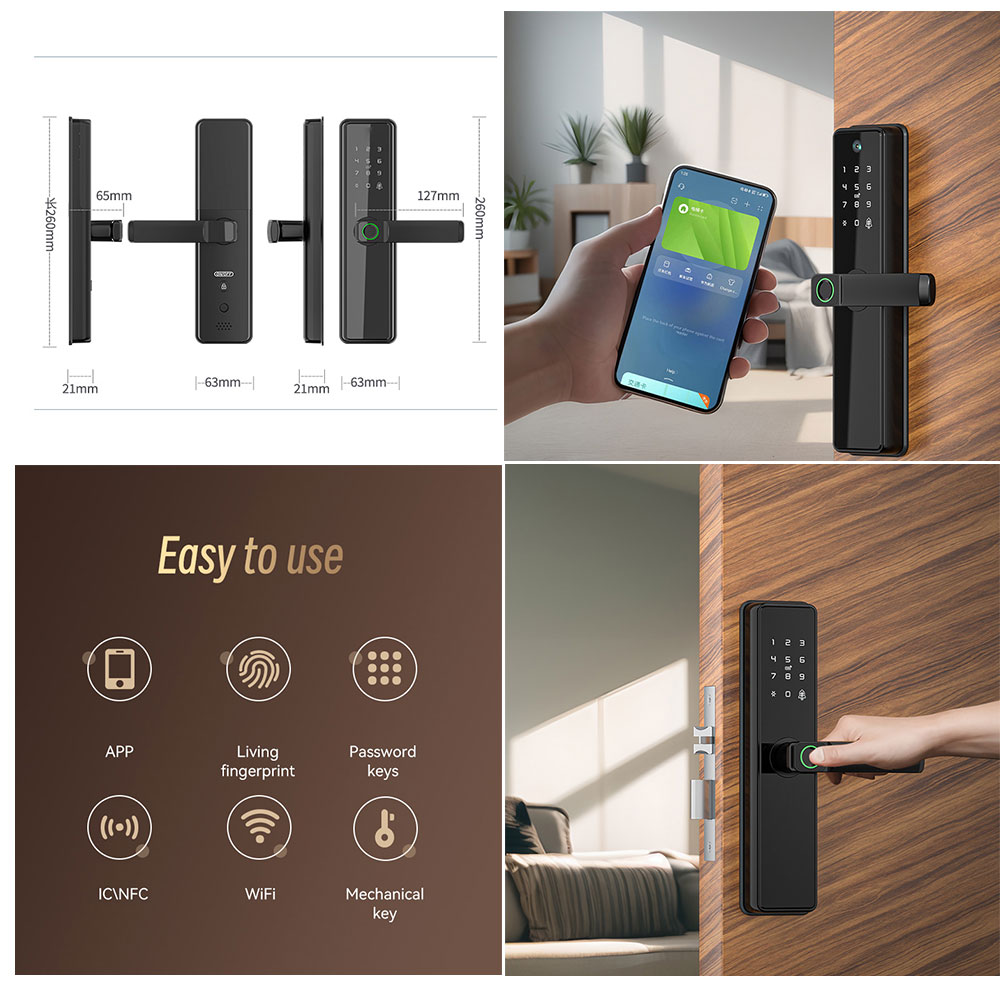 Tuya واي فاي قفل إلكتروني رقمي - مراجعة Smart Door Lock وسعره
