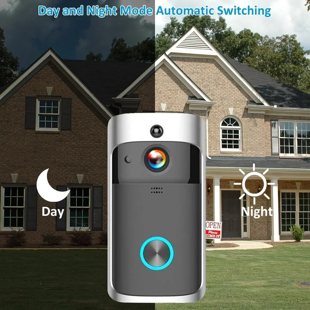 جرس باب ذكي لاسلكي بدقة 720P م - مراجعة Smart Home Video Doorbell Enhanced Security With Smart Doorbell وسعره