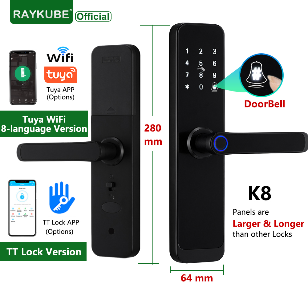 RAYKUBE K8 قفل الباب الذكي TTl - مراجعة Smart Home Imou وسعره