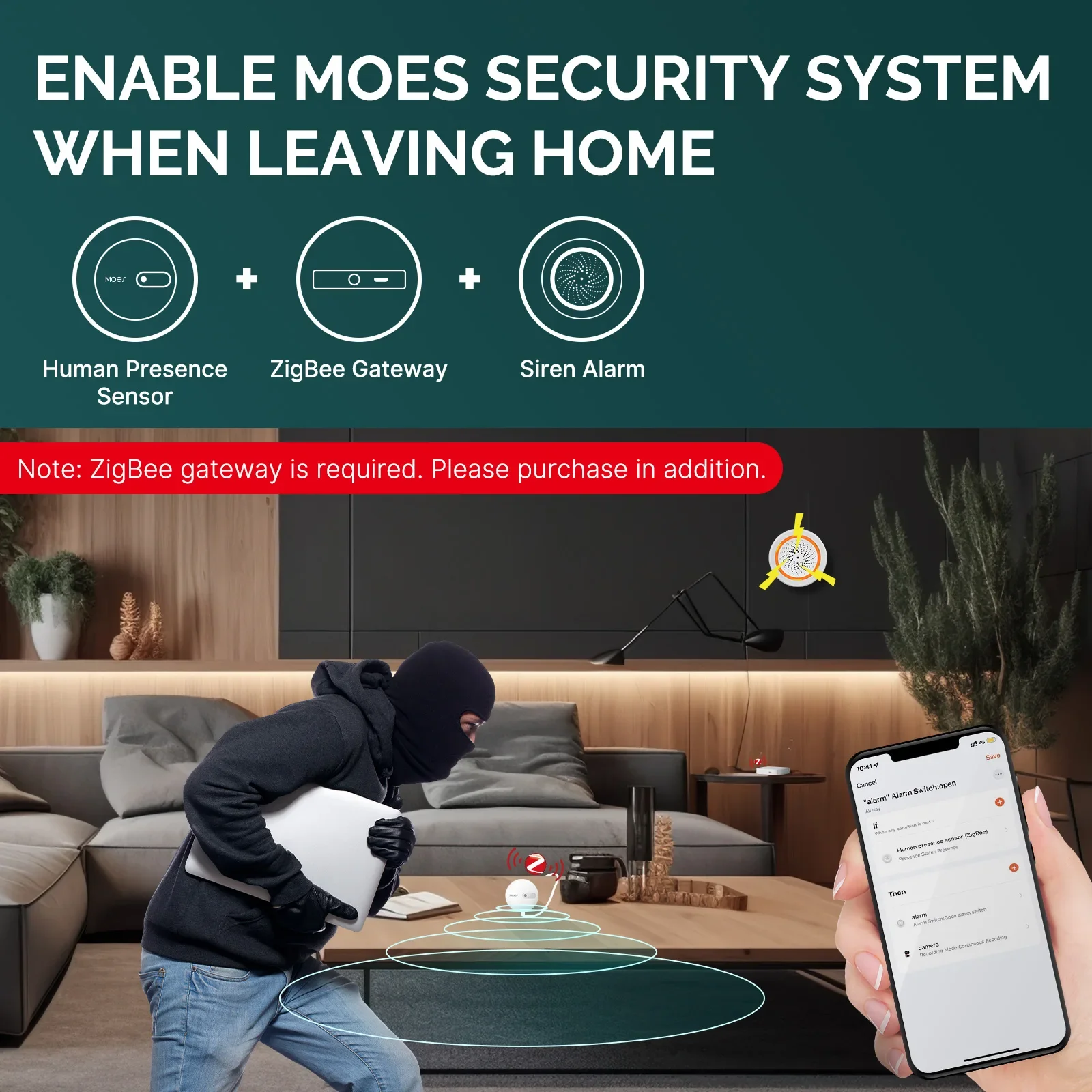 MOES زيجبي وجود الإنسان الاستش - مراجعة Smart Home Moes وسعره