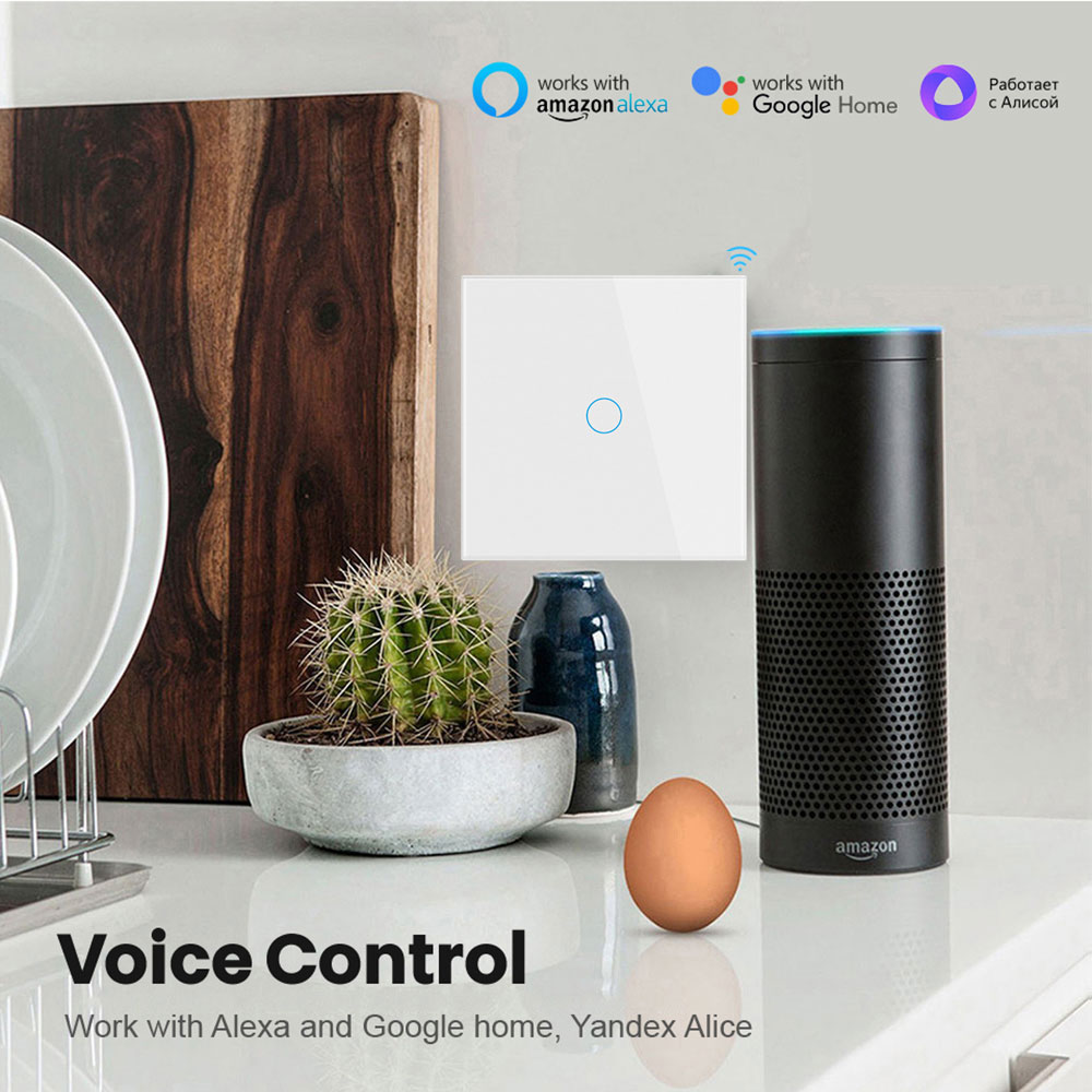 Tuya EU WiFi + RF433 مفتاح الت - مراجعة Smart Home Google وسعره